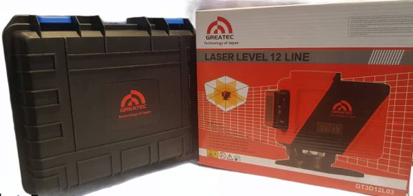 تراز لیزری سه بعدی ریموت دار گریتک مدل GT3D12L03