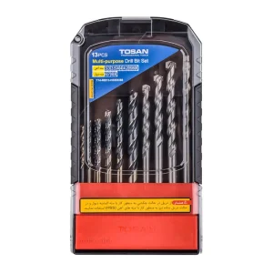 ست مته 13 عددی HSS و الماسه دیوار توسن مدل T14-MB13-HSSD388
